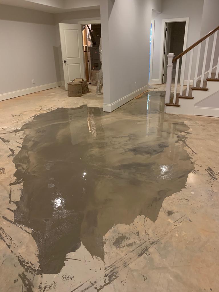 Worn floor, before